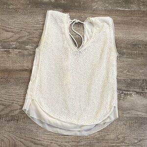 Elegant Mint Velvet White Sleeveless Top Size 14